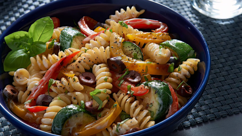 Ensalada fresca con pasta sin gluten