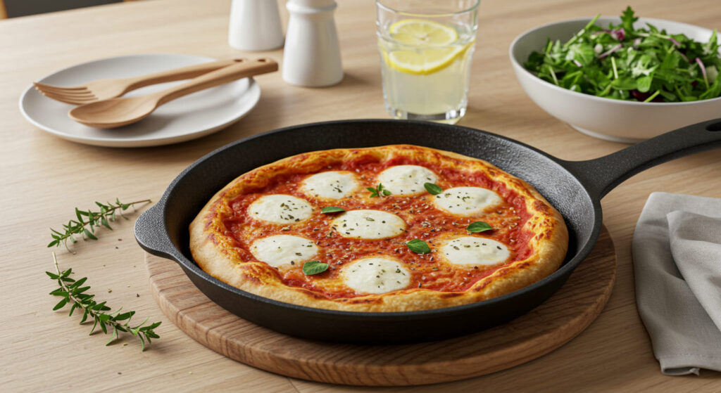 Pizza al sartén en 7 Min