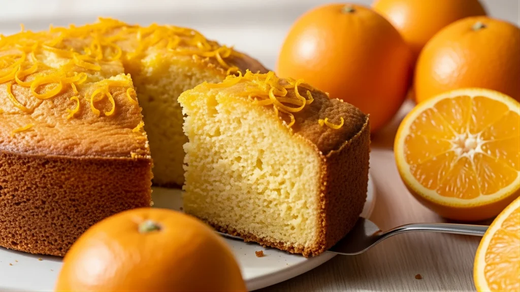 Keke de naranja orgánico