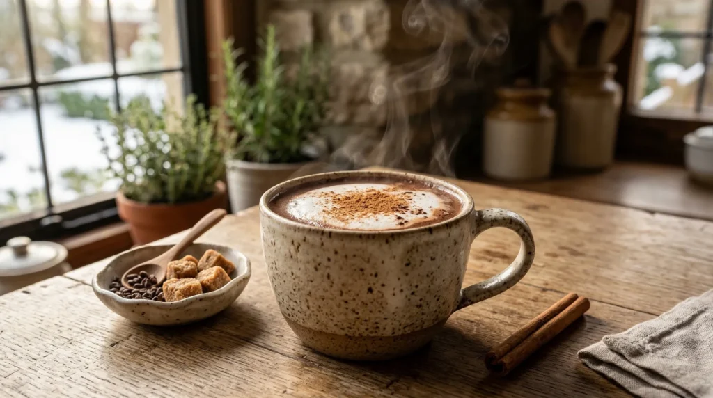 Chocolate caliente con cacao orgánico