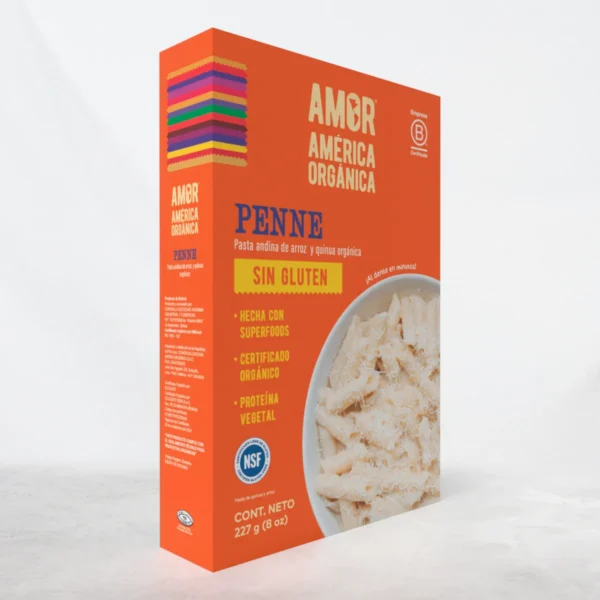 Pasta de Arroz y Quinua tipo Penne Orgánica sin Gluten 227