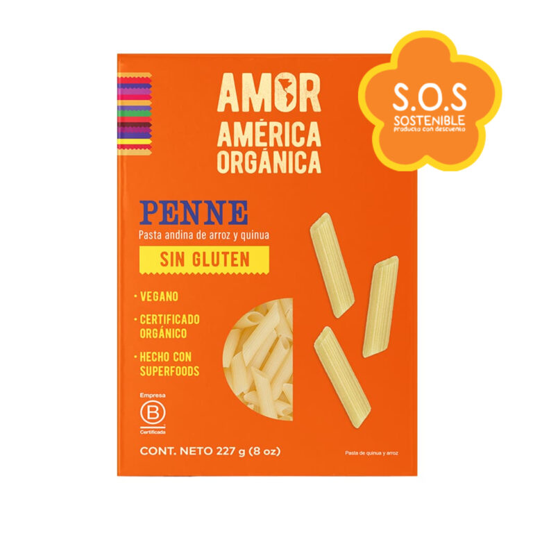 Pasta de Arroz y Quinua tipo Penne SOStenible Orgánica sin Gluten 227g
