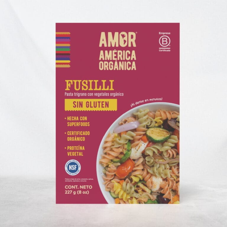 Pasta Trigrano tipo Fusilli Orgánica sin Gluten 227g